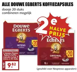 De Boerenschuur douwe egberts koffiecapsules aanbieding