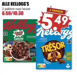 De Boerenschuur Kellogg's Coco Pops Chocos en Kellogg's Trésor aanbieding