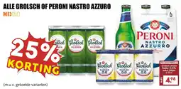 De Boerenschuur grolsch of peroni nastro azzurro aanbieding
