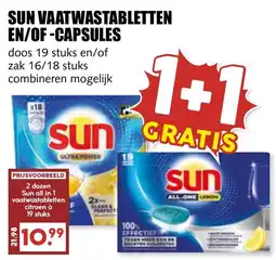De Boerenschuur Sun vaatwastabletten en/of -capsules aanbieding