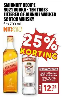 De Boerenschuur Smirnoff recipe No21 vodka aanbieding