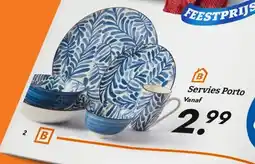 Blokker Servies Porto aanbieding
