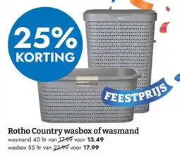 Blokker Rotho Country wasbox of wasmand aanbieding