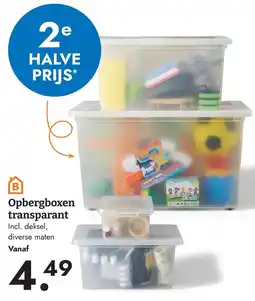 Blokker Opbergboxen transparant aanbieding