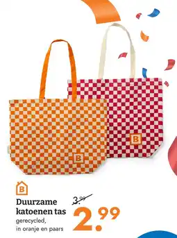 Blokker B duurzame katoenen tas aanbieding
