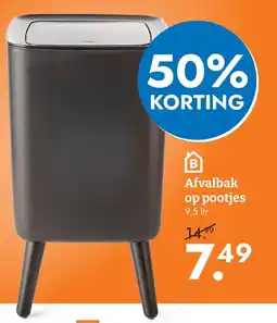 Blokker Afvalbak op pootjes aanbieding