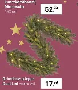 Karwei kunstkerstboom Minnesota aanbieding