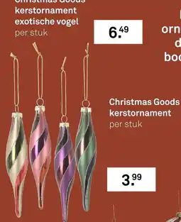 Karwei Christmas Goods kerstornament exotische vogel aanbieding