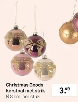 Karwei Christmas Goods kerstbal met strik aanbieding
