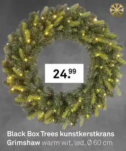 Karwei Black Box Trees kunstkerstkrans Grimshaw aanbieding