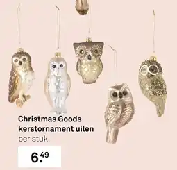 Karwei Christmas Goods kerstornament uilen aanbieding