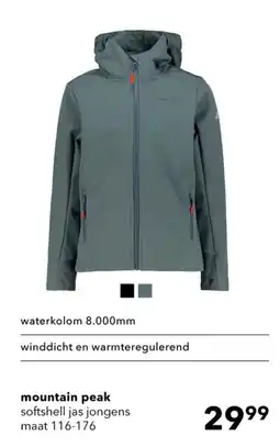 Scapino mountain peak softshell jas jongens aanbieding