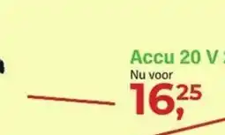 Van Cranenbroek Accu 20 V aanbieding