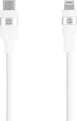 Coolblue BlueBuilt Usb C naar Lightning Kabel 1,5m Nylon Wit aanbieding