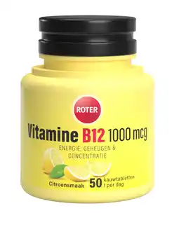 De Online Drogist Roter Vitamine B12 1000mcg Citroensmaak Kauwtabletten aanbieding