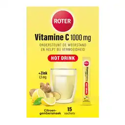 De Online Drogist Roter Vitamine C 1000 mg Hotdrink Citroengembersmaak Sachets aanbieding