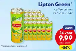 Die Grenze Lipton Green Ice Tea Lemon aanbieding