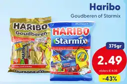 Die Grenze Haribo Goudberen of Starmix aanbieding