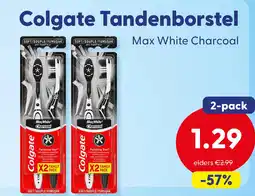 Die Grenze Colgate Tandenborstel Max White Charcoal aanbieding