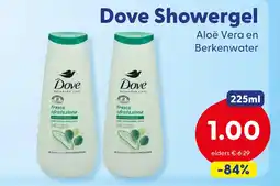 Die Grenze Dove Showergel Aloë Vera en Berkenwater aanbieding