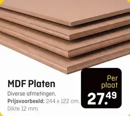 Hubo MDF Platen aanbieding