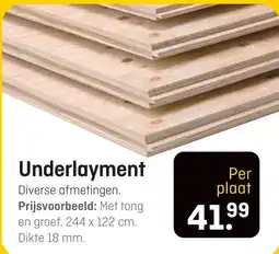 Hubo Underlayment aanbieding