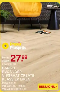Praxis Cando pvc vloer visgraat create klassiek eiken aanbieding