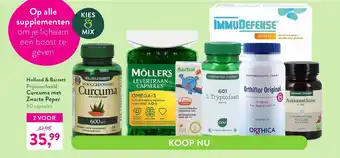 Holland & Barrett Curcuma met Zwarte Peper aanbieding