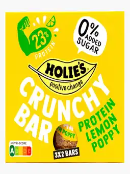 Flink Holie's Crunchy bars lemon poppy 3x2 bars aanbieding