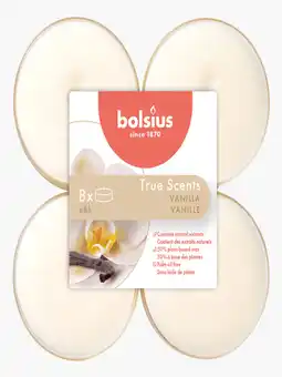 Flink Bolsius Maxi theelicht vanille 8 uren 8st aanbieding