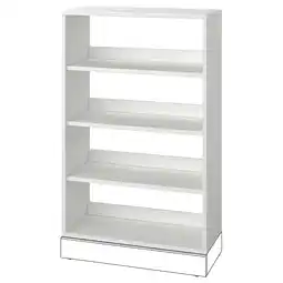 IKEA Witte havsta grenen boekenkast, rechthoekig met vier planken van geborsteld grenen hout aanbieding