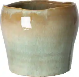 Intratuin Intratuin bloempot Avelin groen / bruin D 22 H 21 cm aanbieding