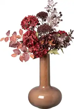 Intratuin Intratuin kunstbloemen boeket Anne roze / paars H 38 cm aanbieding