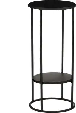 Intratuin Mica Decorations bijzettafel Eline zwart D 32 H 70 cm aanbieding