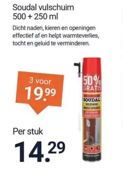 Inter Chalet Soudal vulschuim aanbieding