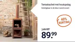 Inter Chalet Terraskachel met houtopslag aanbieding