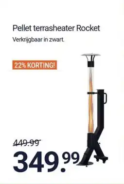 Inter Chalet Rocket pellet terrasheater aanbieding