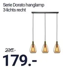 Inter Chalet Serie Dorato hanglamp 3-lichts recht aanbieding