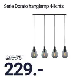 Inter Chalet Serie Dorato hanglamp 4-lichts aanbieding