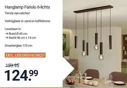 Inter Chalet Hanglamp Fariolo 6-lichts aanbieding