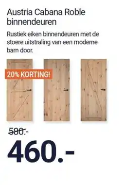 Inter Chalet Austria Cabana Roble binnendeuren aanbieding