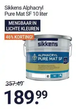 Inter Chalet sikkens alphacryl pure mat sf aanbieding