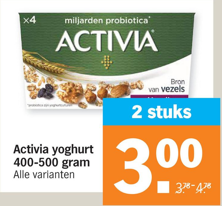 Activia yoghurt 400500 gram aanbieding bij Albert Heijn