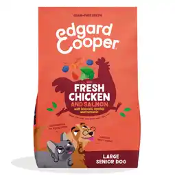 Pets Place Edgard&Cooper Fresh Chicken and Salmon Large Senior - Hondenbrokken - 12 kg aanbieding