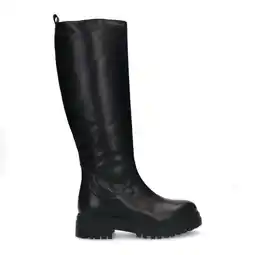 Wehkamp Sacha chunky leren laarzen zwart aanbieding
