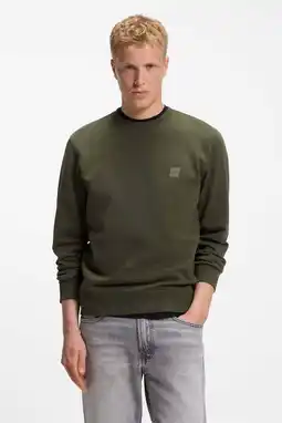 Wehkamp BOSS sweater met logo - groen aanbieding