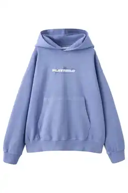 Wehkamp Mango Kids hoodie met backprint - blauw aanbieding