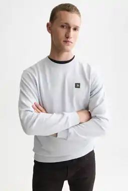Wehkamp Scotch & Soda regular fit sweater met logo - lichtgrijs aanbieding