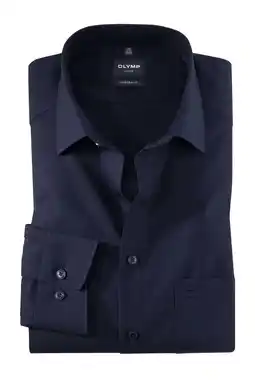 Wehkamp Olymp zakelijk overhemd poplin Luxor modern fit donkerblauw aanbieding