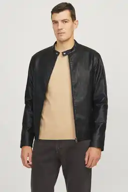 Wehkamp JJ REBEL imitatie leren jas JREBCALEB zwart aanbieding